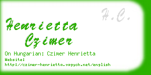 henrietta czimer business card